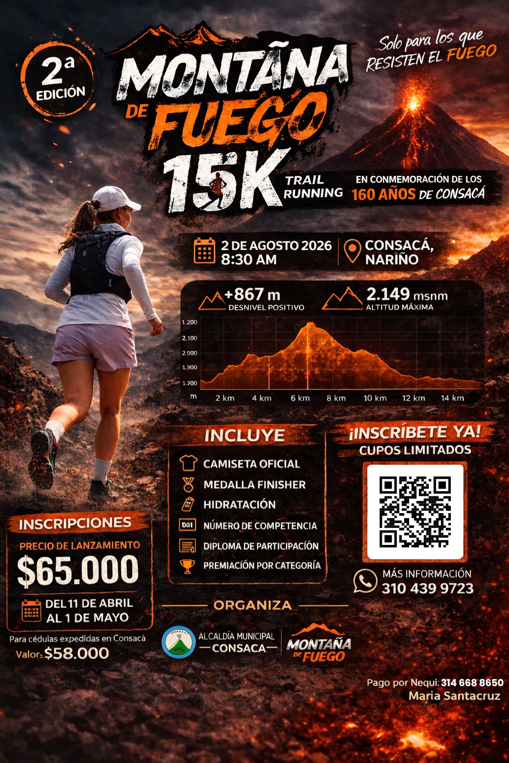 Afiche oficial Montaña de Fuego