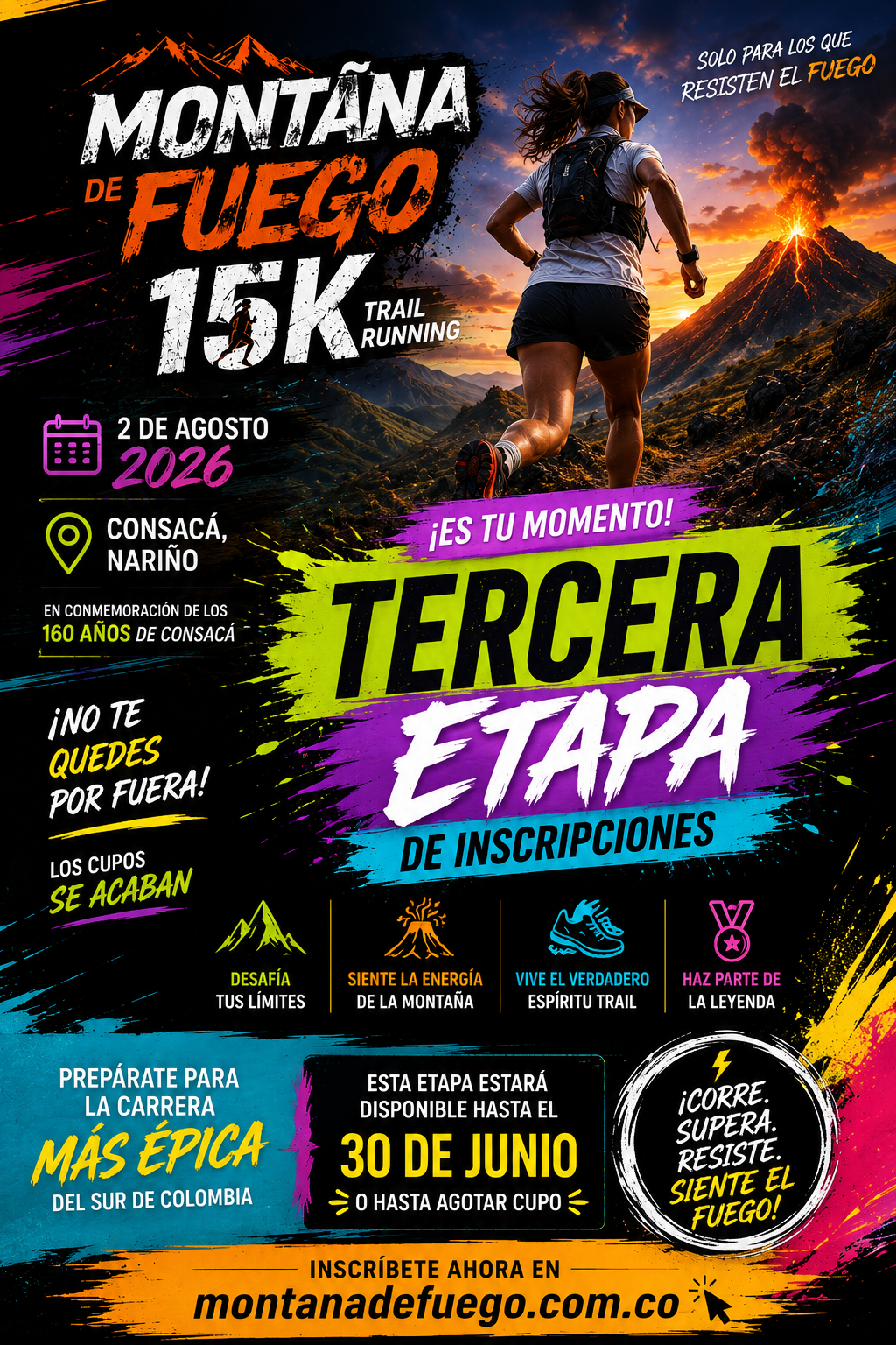 Afiche oficial Montaña de Fuego